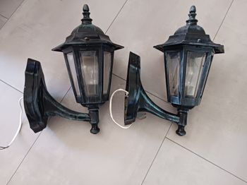 applique extérieure noire (lot de 2)