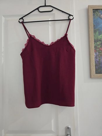 Débardeur bordeaux à bretelle