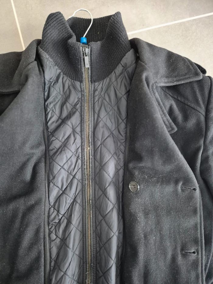 Manteau noir homme zip boutons - photo numéro 4