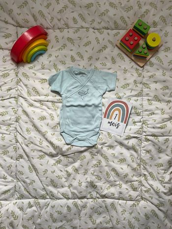 body manches courtes bleu 1 mois kiabi ouverture devant