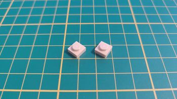 lot x2 Plate 1x1 tan 3024 pièce détachée Lego #B35