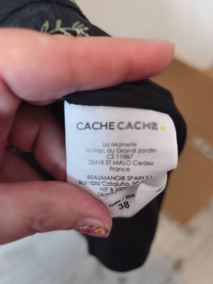 ROBE CACHE CACHE NOIRE ET VERTE - photo numéro 2