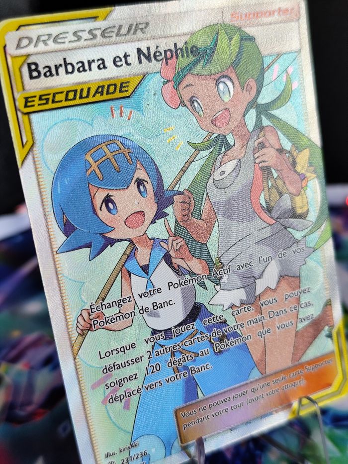 Carte pokémon 🇨🇵 Barbara et Néphie 231/286 Escouade Éclipse cosmique - photo numéro 3