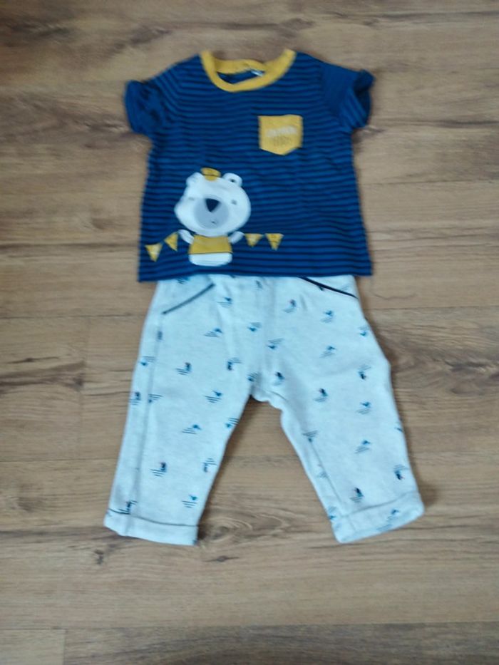 Ensemble été garçon taille 12 mois