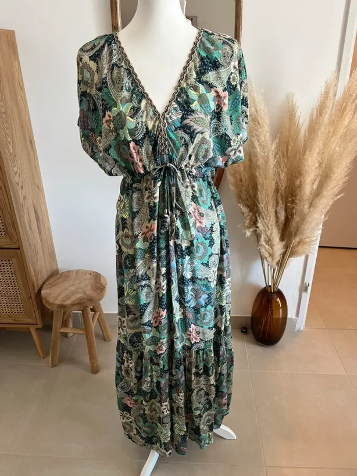 Robe longue fleurie Ema Blues - photo numéro 3