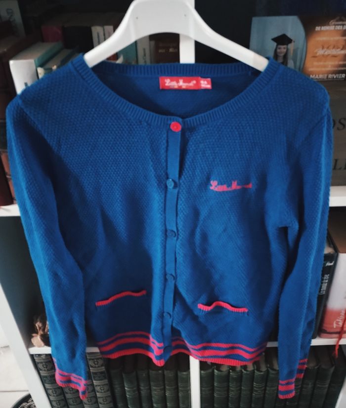 Très beau gilet bleu roi "Little Marcel" 100% coton neuf