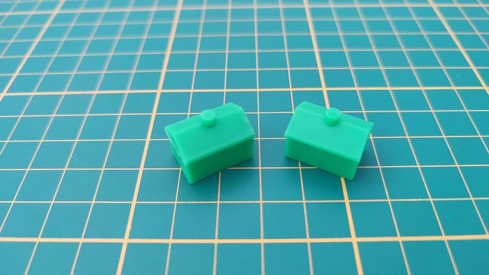 Lot x2 maisons verte pièce détachée jeu de société Monopoly junior à la fête foraine Hasbro #B83