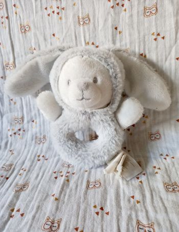 Doudou hochet Orchestra ours déguisé