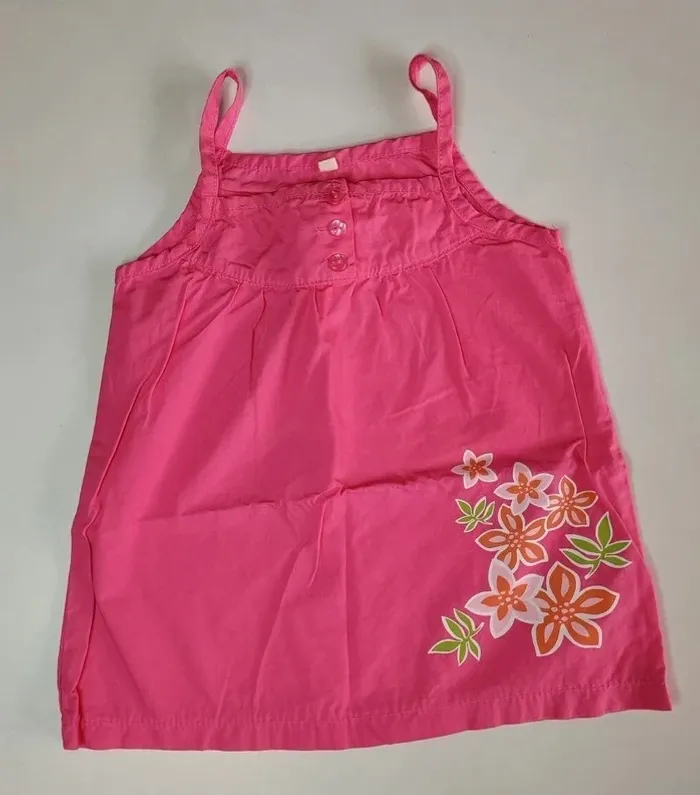 Petite robe rose avec fleurs - Taille 12 mois