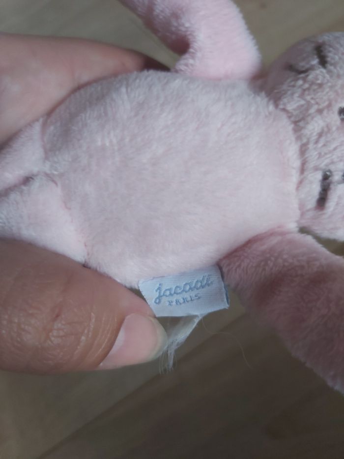 Petite peluche lapin rose Jacadi - photo numéro 2