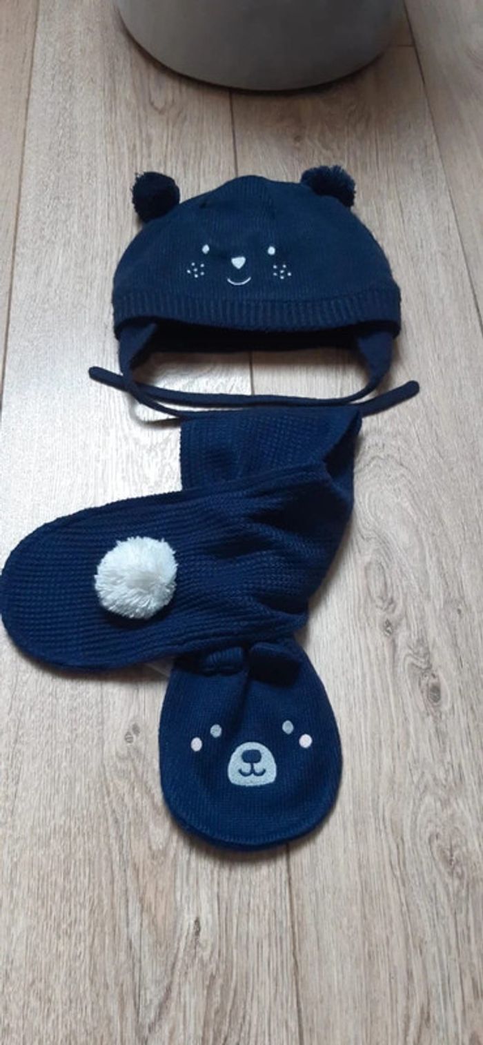 Bonnet + écharpe sergent major taille 50 cm état neuf