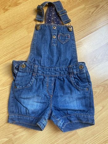 Salopette short fille 4 ans