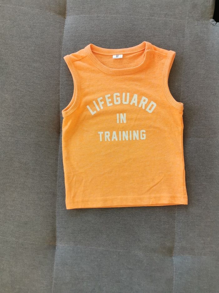 Singlet orange fluo bébé taille 80 nouveau