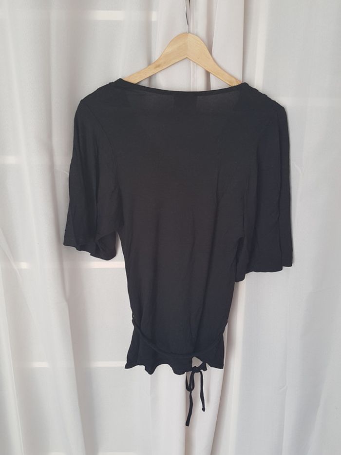 Haut manche large kimono maille noir - photo numéro 2