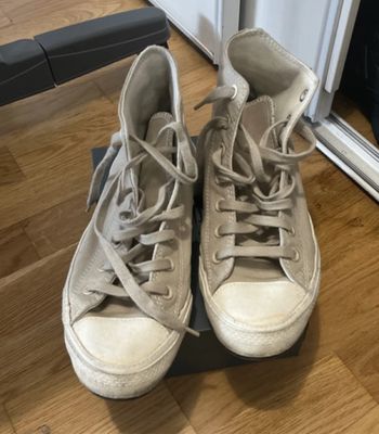 Converse tissu beige