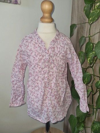 Tunique chemise rose fleurie H&M 5 ans