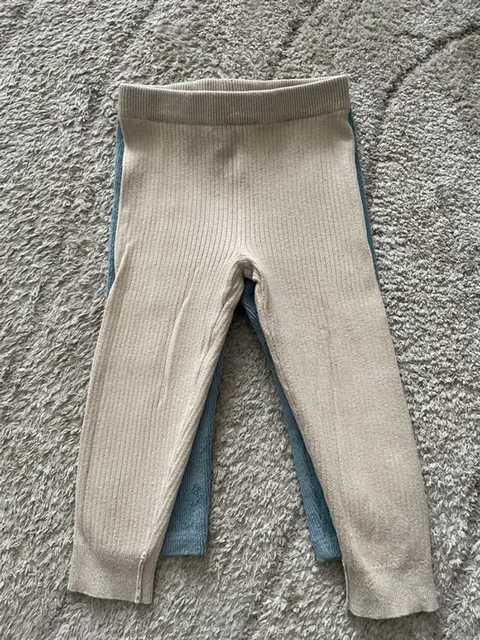 Lot leggings côtelés 18 mois - photo numéro 4