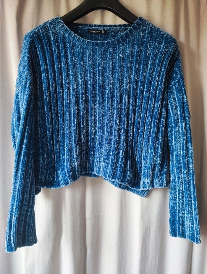Pull col rond Bershka en chenille taille S