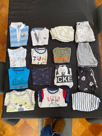Lot de 15  vêtements été garçon 18 mois 