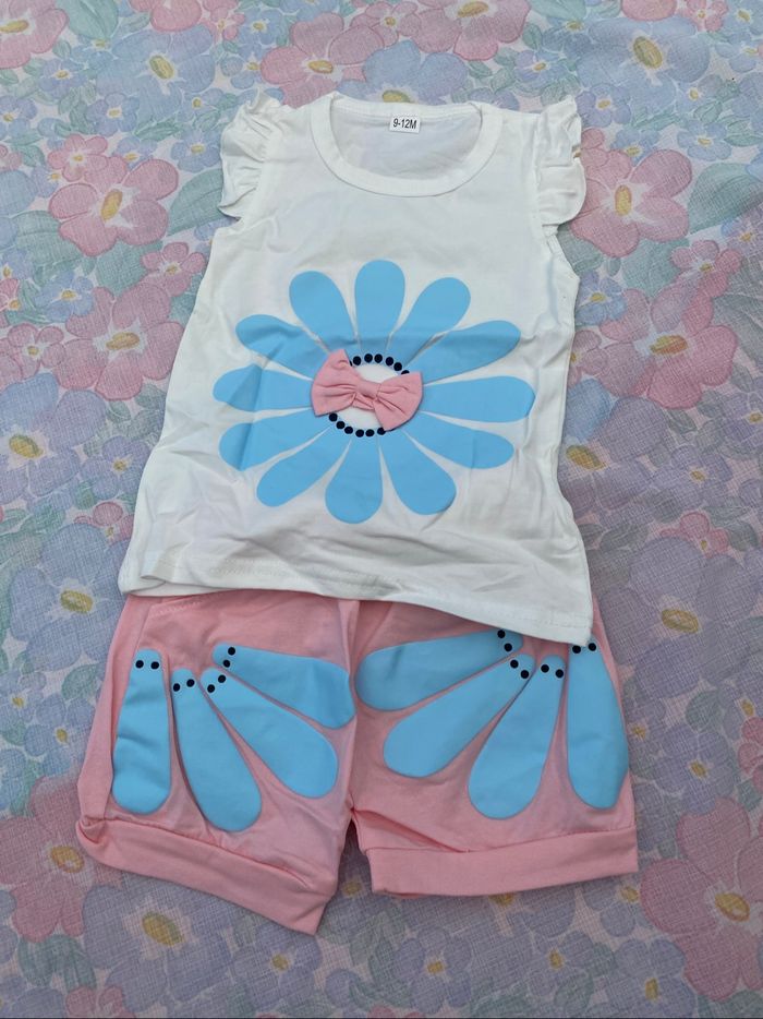 Très bel ensemble short teeshirt 12 mois - photo numéro 6