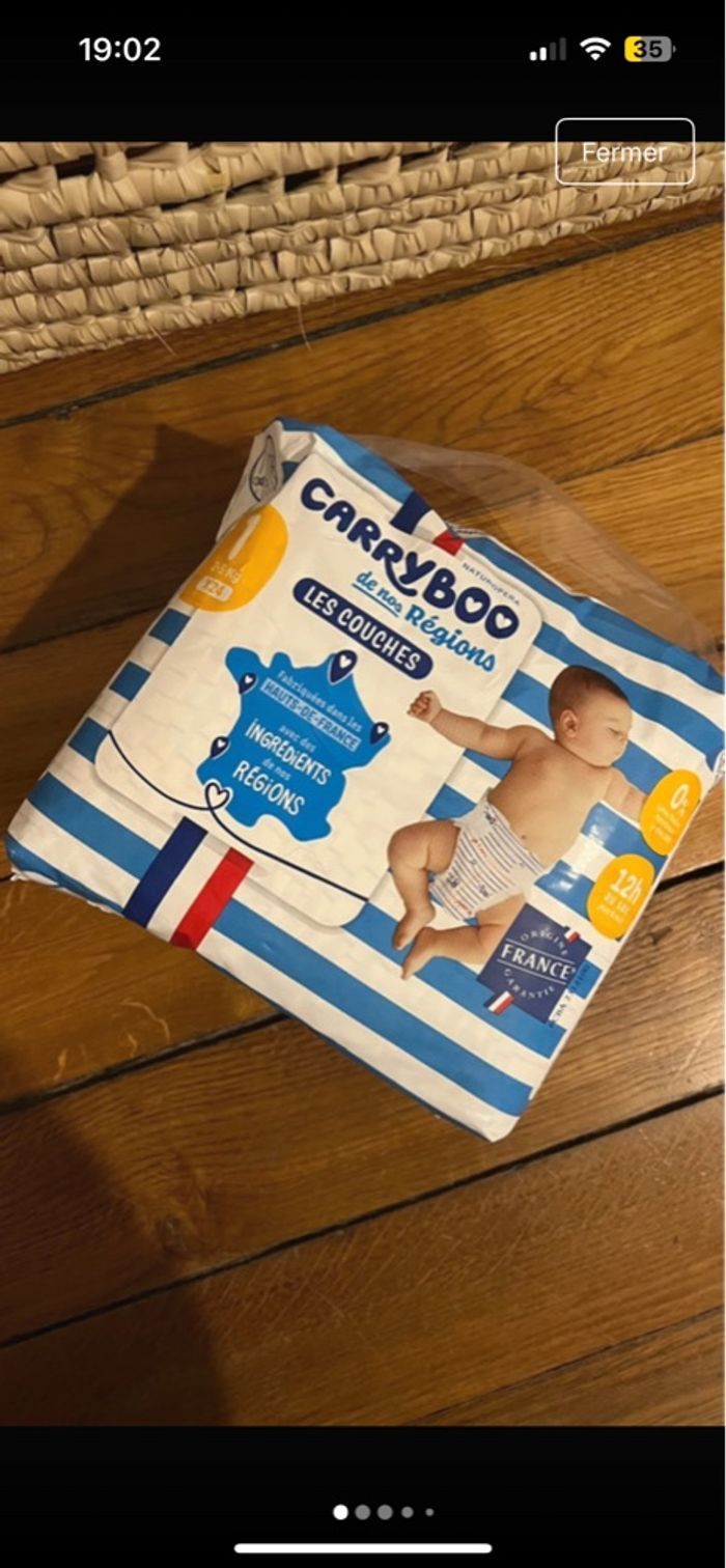 Paquet de couches Carryboo / Taille 1 (2-5 kg) / NEUF - photo numéro 9