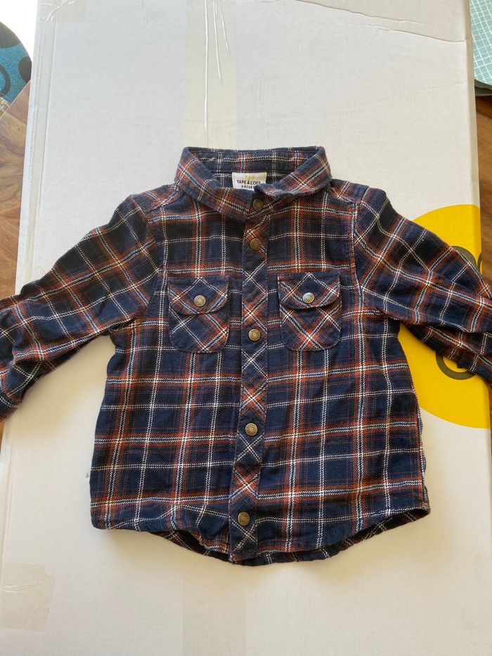 Sur-chemise à carreaux 6mois tape à l’œil - photo numéro 2