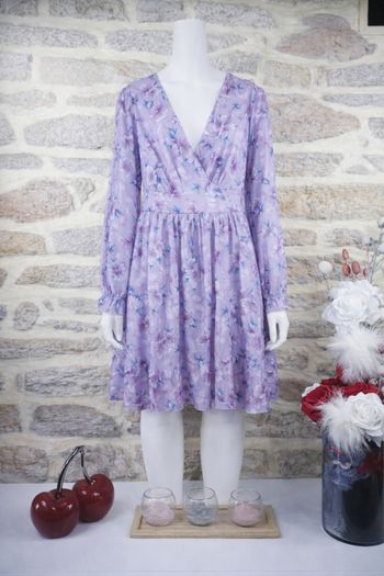 Robe champs de Provence rêve de lavande lilas et multicolore Femme taille 54 Boohoo 🌻