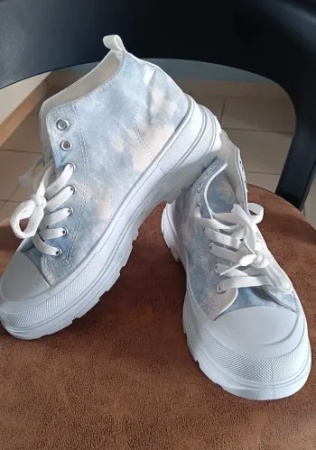 Baskets montantes tissus tye & dye