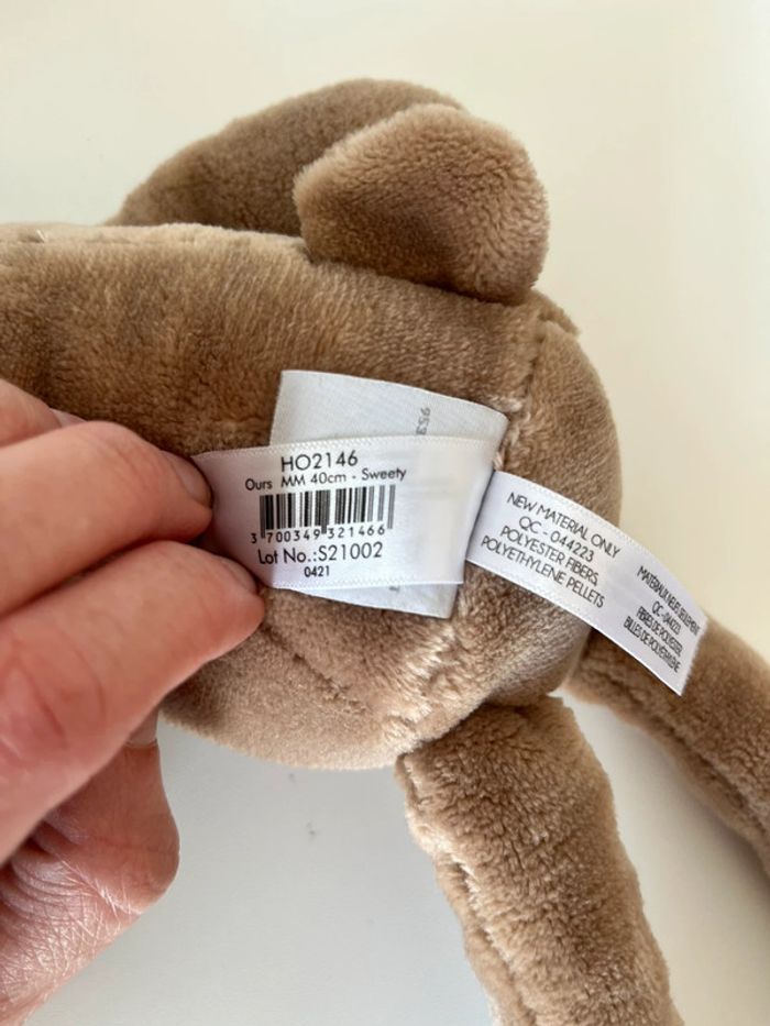 Peluche doudou Ours sweety marron longues jambes Histoire d’ours - photo numéro 5
