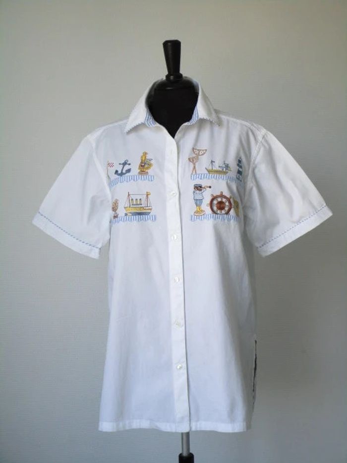 Chemise vintage étagères marin 42 TBE - photo numéro 2