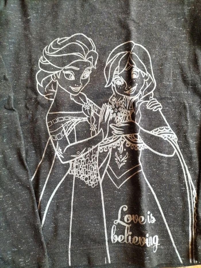 Lot tee shirt fille reine des neiges - photo numéro 3