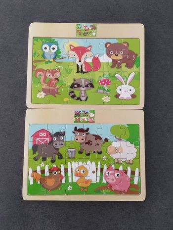 Puzzles en bois animaux
