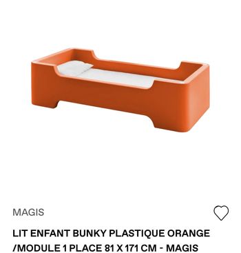 Lit simple enfant bunky magis orange
