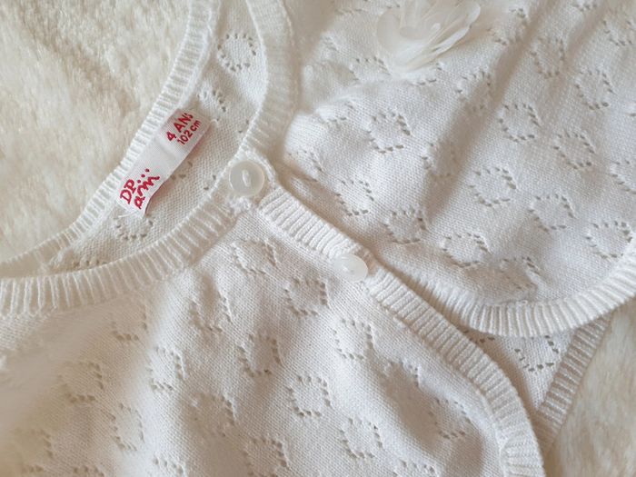 Gilet Cardigan Boléro Coton DPAM Taille 4 ans - photo numéro 2