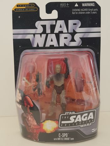 Figurine star wars c-3po avec tête de droïde