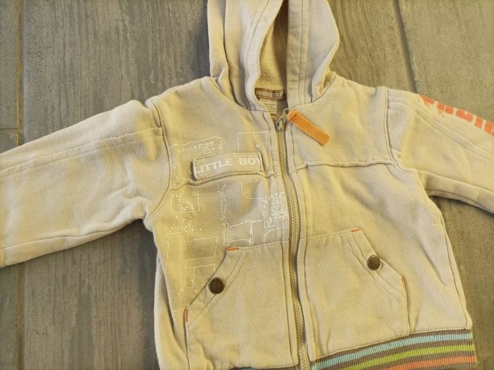 Lot n°230 Gilet à capuche zippé Orchestra 12 mois - photo numéro 2