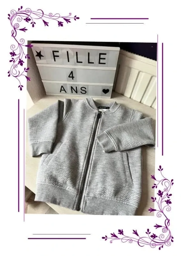 Veste mi saison in extenso 4 ans Gris