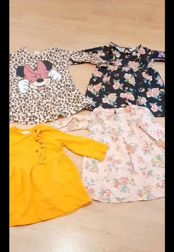 Lot de 4 robes bébé fille