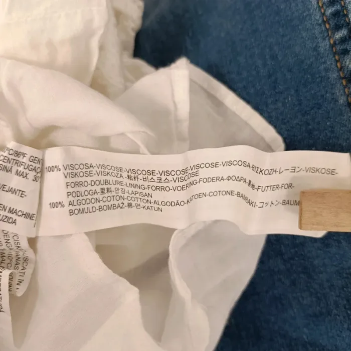 Robe blanche Broderie Anglaise - Zara Trafaluc 100% Coton doublure Viscose - A204 - photo numéro 10