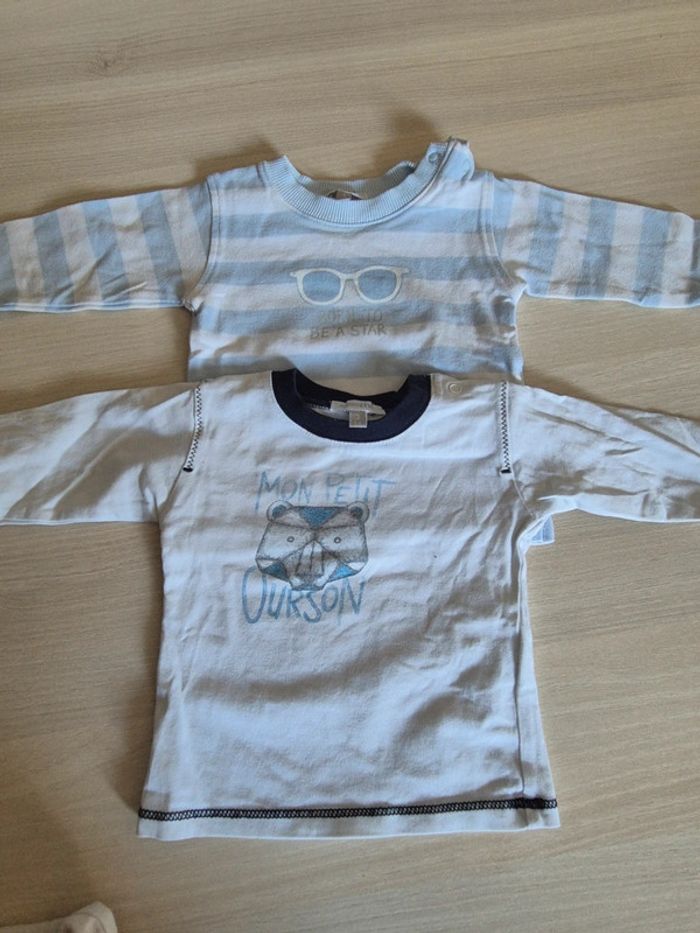 Lot de 3 t shirt manches longues garçon 3 mois