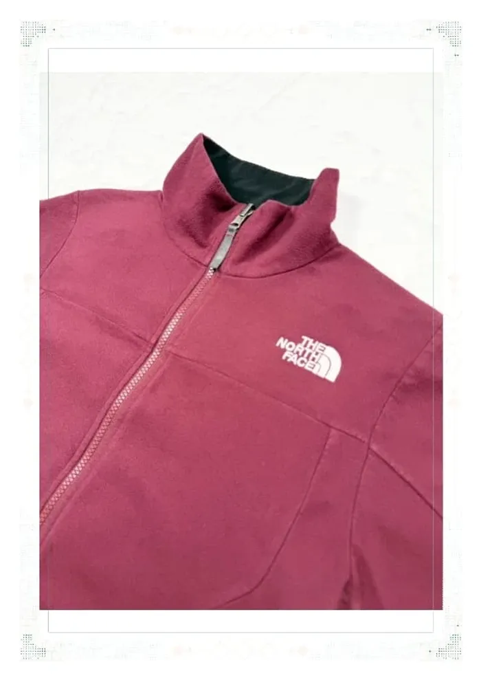 The North Face polaire bordeaux femme taille S full zip polyester - photo numéro 4