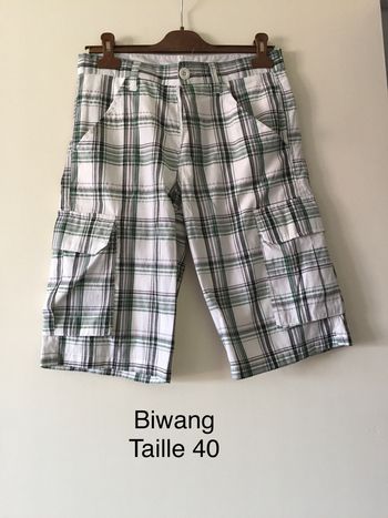 Bermuda à carreaux Biwang Taille 40