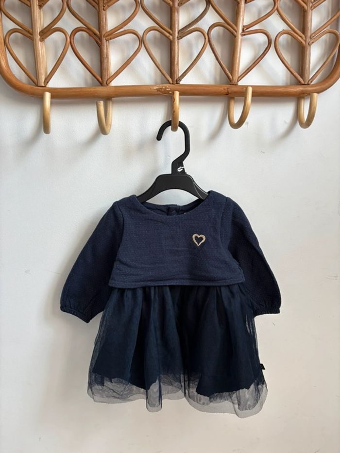 Robe tulle bleu marine 6 mois Obaïbi
