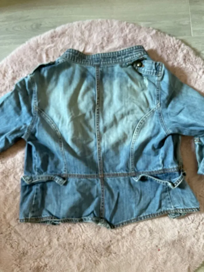 Veste en jean femme boutons style cirque - photo numéro 5