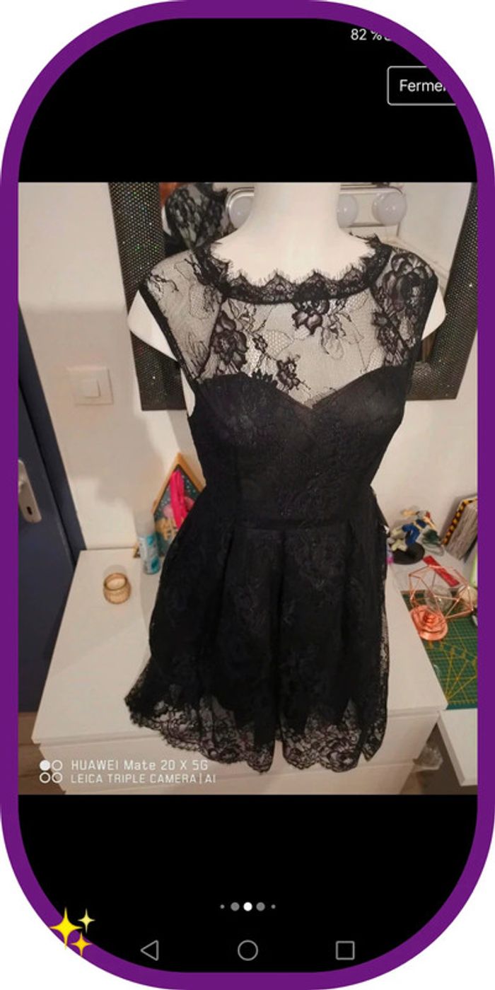 robe dentelle sabrina taille s noir - photo numéro 10