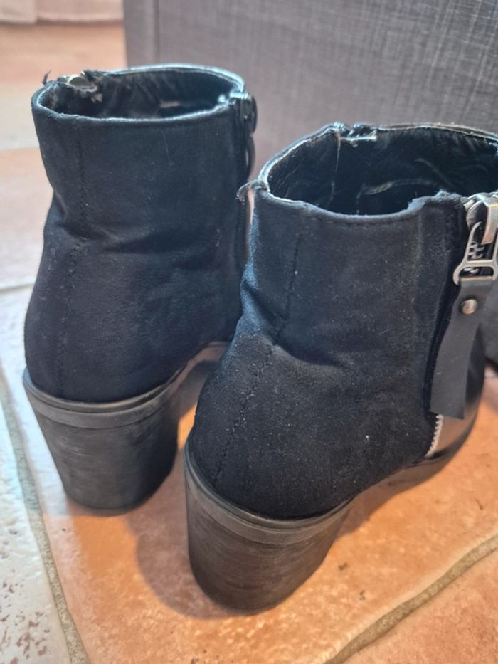 Bottines à talon femme noires - photo numéro 4