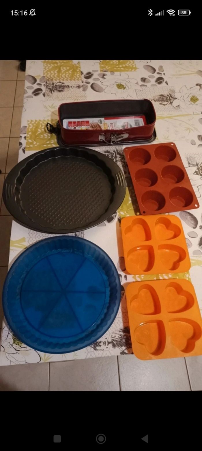 lot de 6 moules pour pâtisserie, tarte, quiche