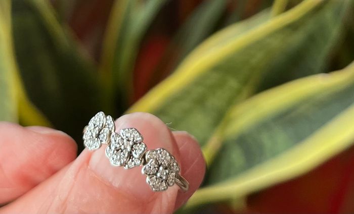 Bague argent triple pensée Pandora - photo numéro 2