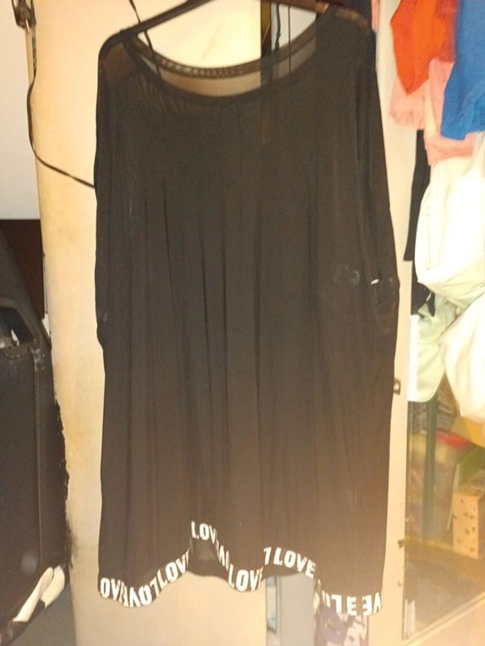 Robe de plage transparente noir - photo numéro 2