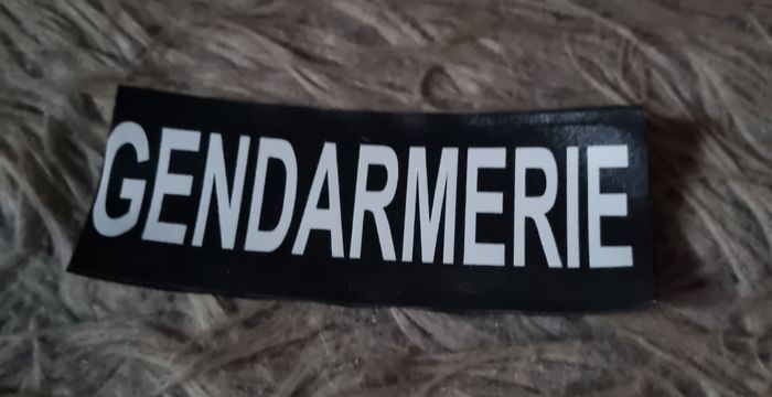 étiquette velcro pour harnais (Gendarmerie) 🐶